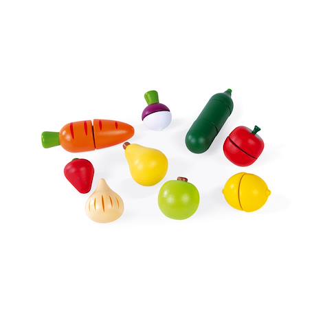 Set 9 fruits et légumes à découper Multicolore 5 - vertbaudet enfant 