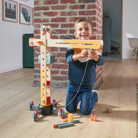 Grande grue en bois fsc Jaune 5 - vertbaudet enfant 