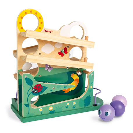 Descendeur chenille en bois Multicolore 4 - vertbaudet enfant 
