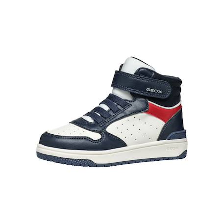 Baskets montantes  à scratch Marine blanc 2 - vertbaudet enfant 