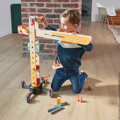 Grande grue en bois fsc Jaune 4 - vertbaudet enfant 