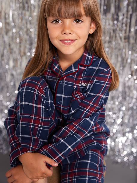 Pyjama mixte flanelle noël capsule famille bordeaux 4 - vertbaudet enfant 