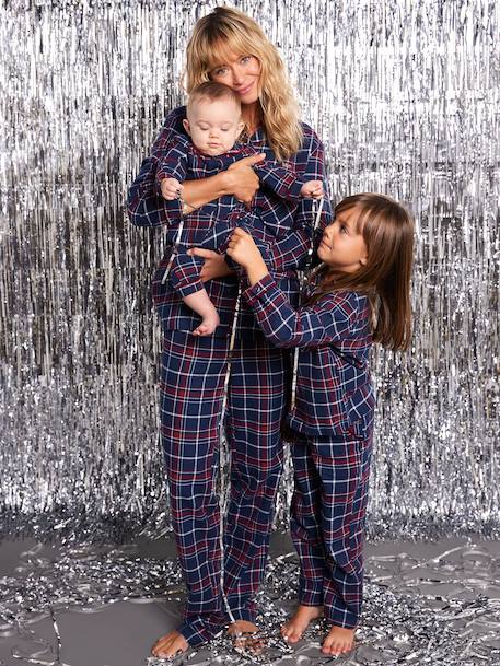 Pyjama bébé noël en flanelle capsule famille bordeaux 2 - vertbaudet enfant 