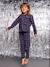Pyjama mixte flanelle noël capsule famille bordeaux 3 - vertbaudet enfant 