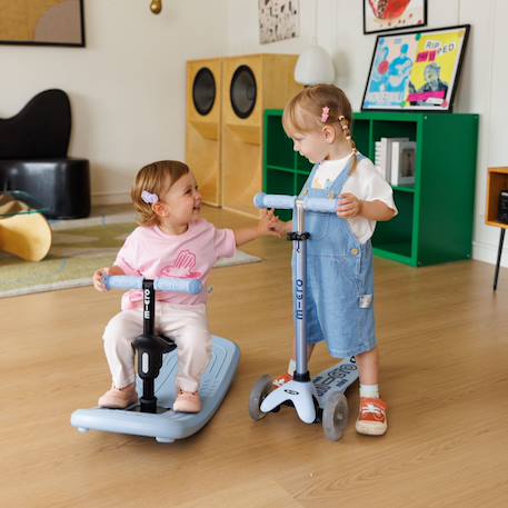 Trottinette évolutive mini micro rock  go  ardoise led Bleu 2 - vertbaudet enfant 