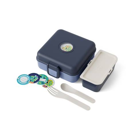 Boite à sandwich et goûter 850ml snacky Bleu dino+Bleu infinity+Bleu wolf+Cannelle fox+Rose birds+Rose blush+Vert forest+Vert raccoon 8 - vertbaudet enfant 