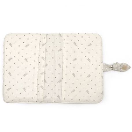 Protège carnet de santé knot vichy caramel Ecru, marron 2 - vertbaudet enfant 