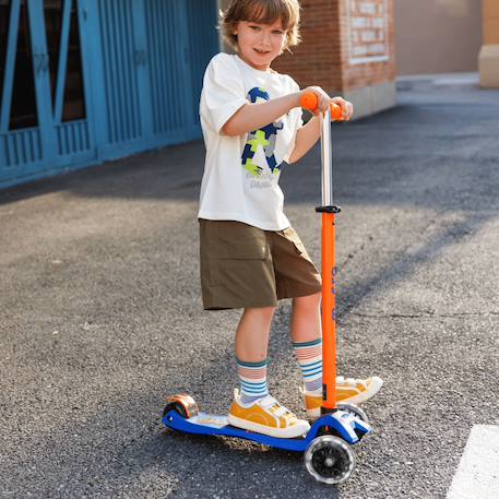 Trottinette enfant maxi micro deluxe pliable néon  led Orange+Rose+Vert 2 - vertbaudet enfant 