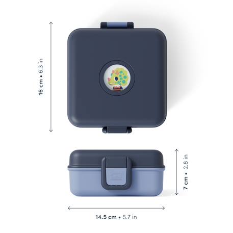 Boite à sandwich et goûter 850ml snacky Bleu dino+Bleu infinity+Bleu wolf+Cannelle fox+Rose birds+Rose blush+Vert forest+Vert raccoon 11 - vertbaudet enfant 