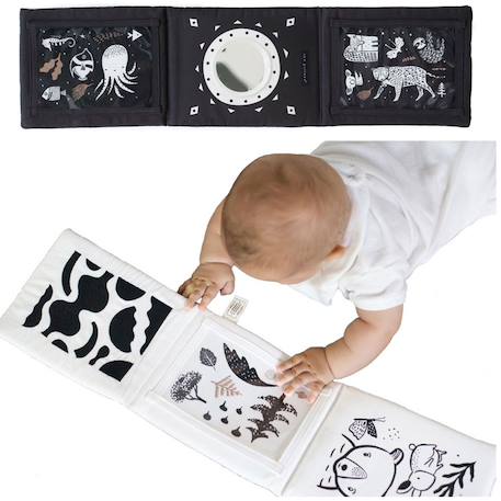 Frise d'activités recto verso noir et blanc Multi-coloured 1 - vertbaudet enfant 