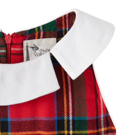 Robe qui tourne  à carreaux tartan   hepburn Rouge vert 4 - vertbaudet enfant 