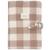 Protège carnet de santé knot vichy caramel Ecru, marron 1 - vertbaudet enfant 
