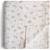 Maxi lange en coton bio pink flowers (120 x 120 cm) Blanc, rose, vert 1 - vertbaudet enfant 