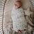 Maxi lange en coton bio pink flowers (120 x 120 cm) Blanc, rose, vert 3 - vertbaudet enfant 