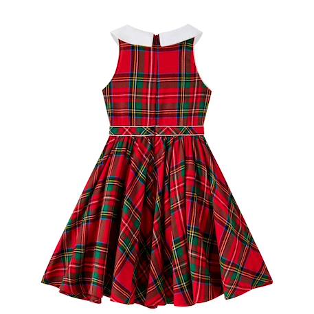 Robe qui tourne  à carreaux tartan   hepburn Rouge vert 5 - vertbaudet enfant 