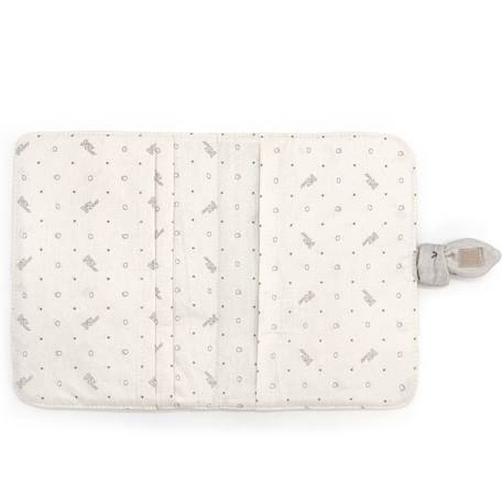 Protège carnet de santé knot soft print Blanc, gris, rose 2 - vertbaudet enfant 