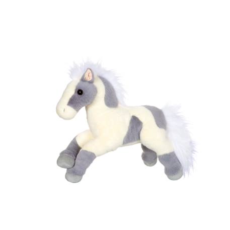 Peluche - peluche - cheval allongé - gris et blanc - 40 cm Blanc 3 - vertbaudet enfant 