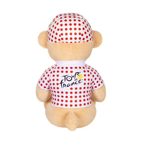 Peluche officielle ours tour de france - 60 cm maillot et casquette grimpeur à pois Blanc 2 - vertbaudet enfant 