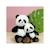Peluche - peluche panda green forest - 32 cm Noir 5 - vertbaudet enfant 