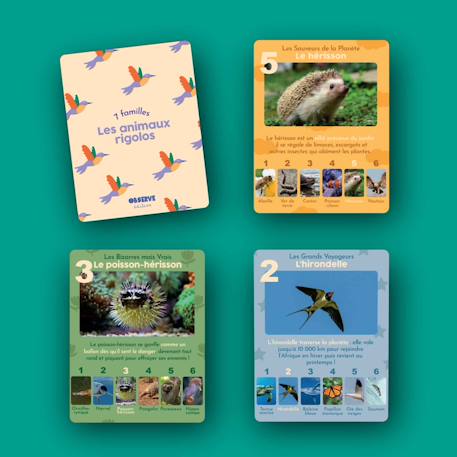 Jeu de 7 familles, les animaux rigolos MULTICOLORE 2 - vertbaudet enfant 