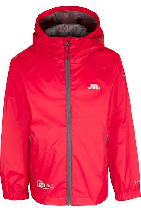 Veste imperméable enfant polyamide qikpac Mauve+Noir / rouge+Rose corail+Rouge 16 - vertbaudet enfant 