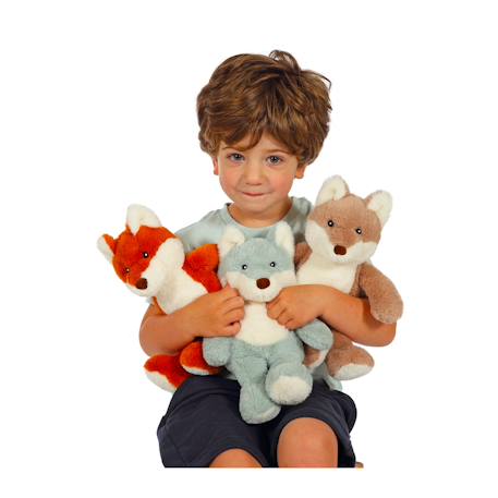 Peluche - peluche renard taupe fall friends - 18 cm Marron 2 - vertbaudet enfant 