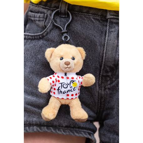 Peluche - porte-clés ours - maillot grimpeur à pois - 10 cm - peluche officielle du tour de france Rouge 3 - vertbaudet enfant 