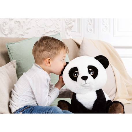Peluche - peluche puppy eyes pets - panda noir et blanc - 40 cm Noir 5 - vertbaudet enfant 
