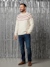 Pull jacquard homme noël capsule famille écru 1 - vertbaudet enfant 