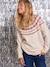 Pull femme jacquard noël capsule famille Noël écru 2 - vertbaudet enfant 