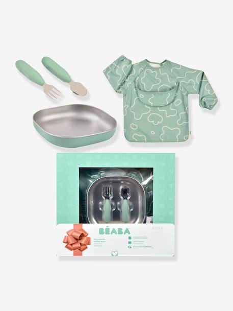 Coffret cadeau premier repas rose+vert sauge 10 - vertbaudet enfant 