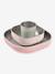 Coffret-repas 3 pièces inox rose+terracotta 3 - vertbaudet enfant 
