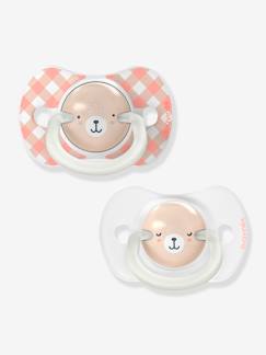 Puériculture-Repas-Tétine-Lot de 2 sucettes avec tétine symétrique SX Pro Night&Day