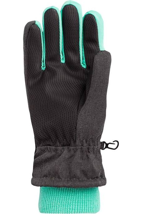 Gants de ski motif/style logo  brise Gris foncé chiné / turquoise 2 - vertbaudet enfant 