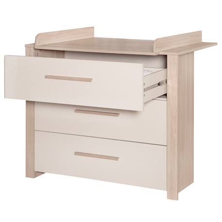 Chambre bébé évolutive 2 pièces avec soft-close momo Beige cashmere - chêne 6 - vertbaudet enfant 