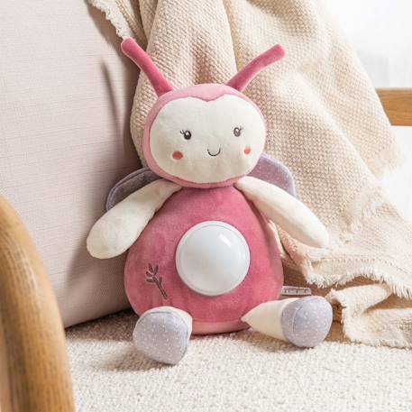 Peluche - veilleuse bebe bamboo - coccinelle - 26 cm Beige 4 - vertbaudet enfant 