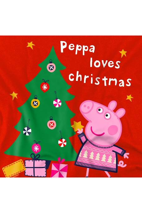 Pull De Noël Garçon Peppa Pig Rouge Taille 4 Ans - Manches Longues, Col Ras Du Cou