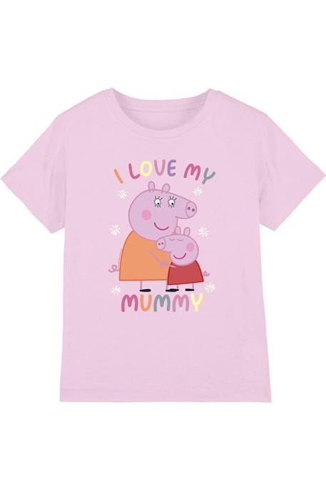 Fille-T-shirt coton peppa pig i love my mummy