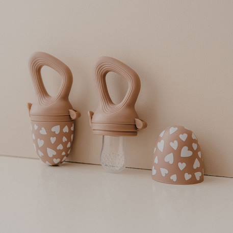 Sucette grignoteuse et 4 embouts fall in love taupe rose Taupe rose 2 - vertbaudet enfant 