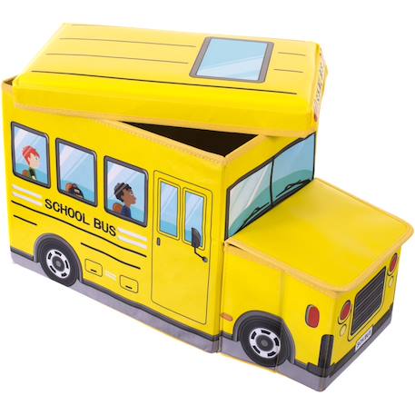 Coffre de rangement et banc bus scolaire Jaune 2 - vertbaudet enfant 