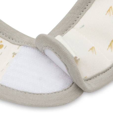 Lot de 5 bavoirs imperméables tiny park Gris, jaune, écru 4 - vertbaudet enfant 