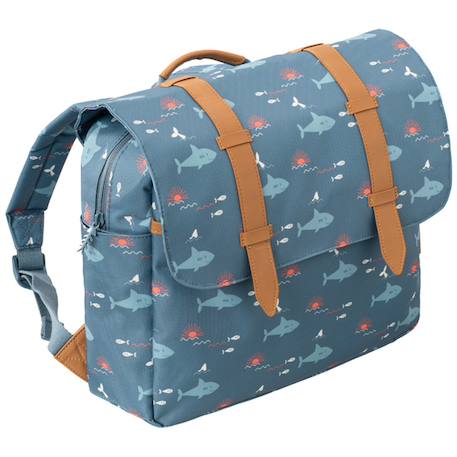 Cartable maternelle Format A4 Requin Bleu, orange, blanc 3 - vertbaudet enfant 