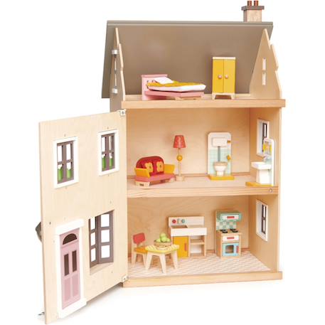 Grande Maison de Poupées Villa Beige, gris, vert 2 - vertbaudet enfant 