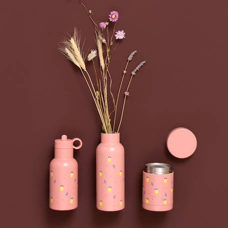 Gourde isotherme nordic summer fruit (500 ml) Rose, jaune, bleu 5 - vertbaudet enfant 