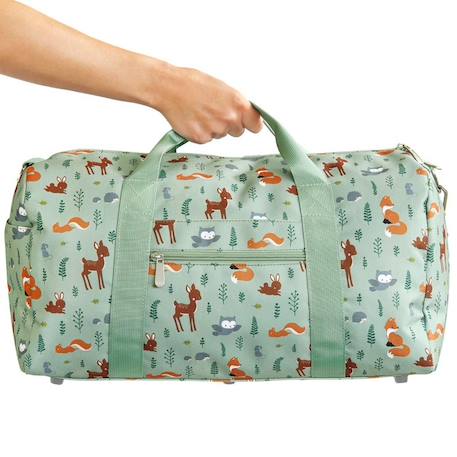 Sac de voyage amis de la forêt Vert d'eau, marron, écru 3 - vertbaudet enfant 