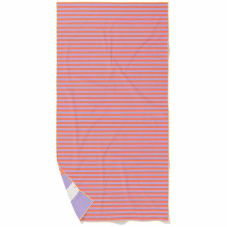 Serviette de plage 2 en 1 circuit lavande (140 x 70 cm) Violet, blanc, orange 2 - vertbaudet enfant 