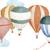 Planche easy stickers montgolfière aquarelle Bleu, jaune, vert 2 - vertbaudet enfant 