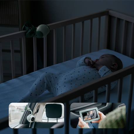 Caméra additionnelle HD Babyphone vidéo Yoo Go+, batterie rechargeable, longue autonomie, faible emission d'ondes Vert d'eau, noir 6 - vertbaudet enfant 