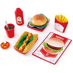 Jouet-Jeux d'imitation-Set fast-food jouet de cuisine multicolore