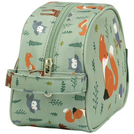 Trousse de toilette amis de la forêt Bleu+Gris+Jaune+Rose+Vert d'eau, marron, écru 26 - vertbaudet enfant 